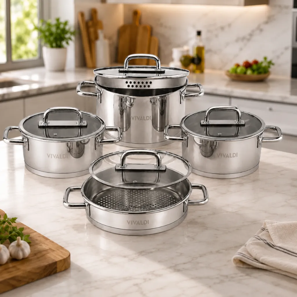 Batterie De Cuisine En Inox 1810-Vivaldi Premium 8 Pièces - Argent (5).webp