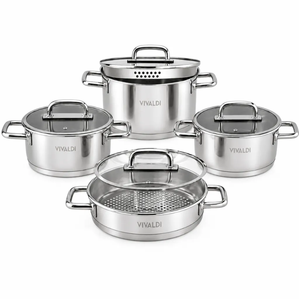 Batterie De Cuisine En Inox 1810-Vivaldi Premium 8 Pièces - Argent (6).webp