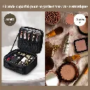 Organisateur De Maquillage Multifonctionnel Avec Miroir LED - Noir (6).webp