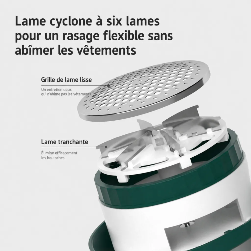 Rasoir Anti-bouloche Rechargeable 8W Vert (5).webp