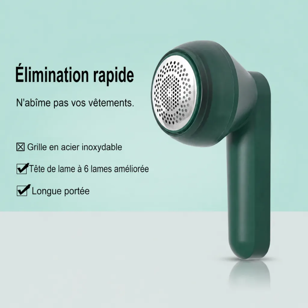 Rasoir Anti-bouloche Rechargeable 8W Vert (8).webp