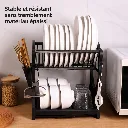 Egouttoir A Vaisselle En Plastique- Noir (6).webp