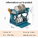 Egouttoir A Vaisselle En Plastique- Bleu (5).webp