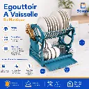 Egouttoir A Vaisselle En Plastique- Bleu (4).webp