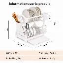 Egouttoir A Vaisselle En Plastique- Blanc (2).webp