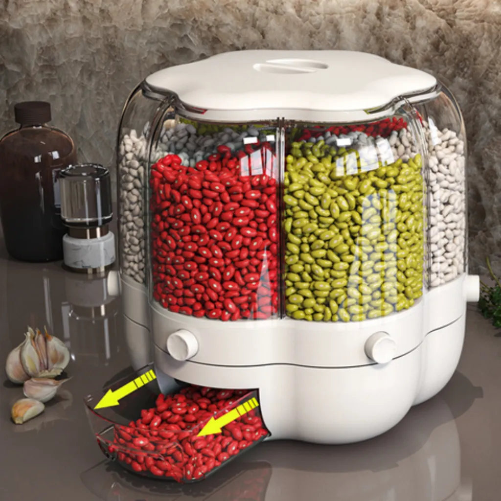 Distributeur De Céréales Rotatif- 6 Compartiments - 7 L- Blanc (6).webp