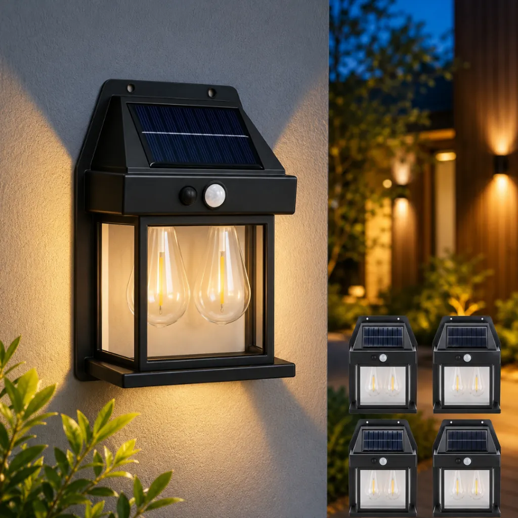 Lampe Solaire Murale Double Avec Détecteur -2W (8).webp