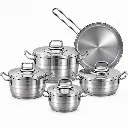 Batterie De Cuisine En Inox 1810-Vivaldi- 9 Pièces - Argent (3).webp