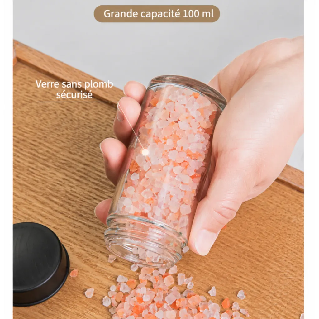 Set Porte Epice 19 pièces Rotatif Avec Support en Plastique Noir (1).webp