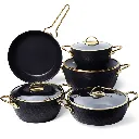 Batterie De Cuisine Vivaldi Lidya Diamond 9 Pièces Granite.webp