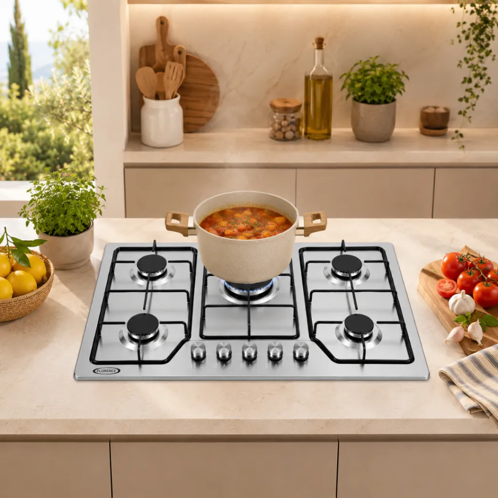 Plaque De Cuisson Encastrable En Inox 5 Feux Emaille- Florence (3).webp