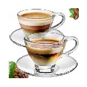 [MBM1146] Coffret De 6 Verres à Café au lait Tasse et Sous Tasses - 20cl.webp
