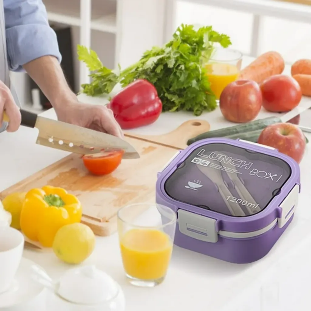 Lunch Box Isotherme carré 1200 ml Violet (1).webp