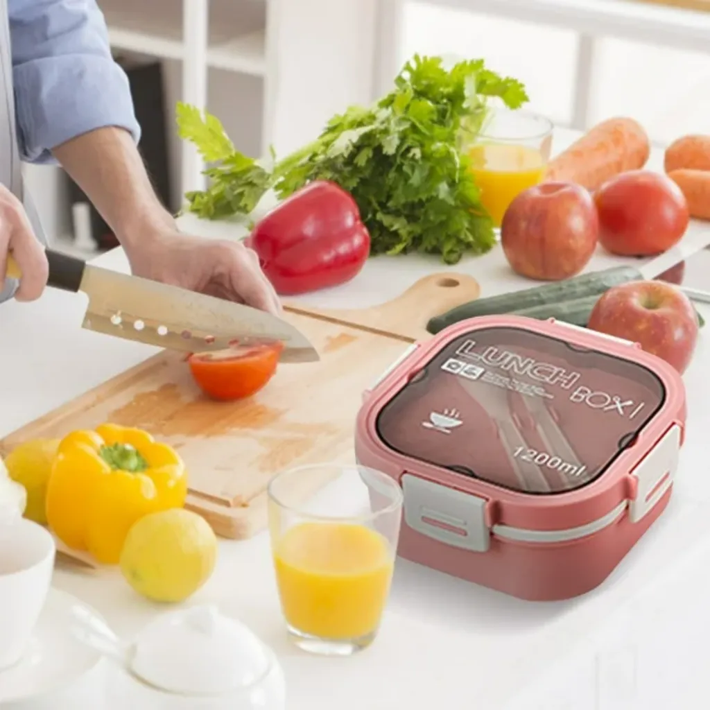 Lunch Box Isotherme carré 1200 ml Rose (1).webp