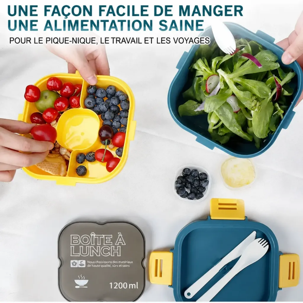 Lunch Box Isotherme carré 1200 ml Bleu (4).webp