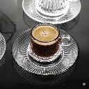 [MBM1782] Coffret De 6 Verres à Café AZUR GLASS  8,5 cl Avec Sous Tasses.webp
