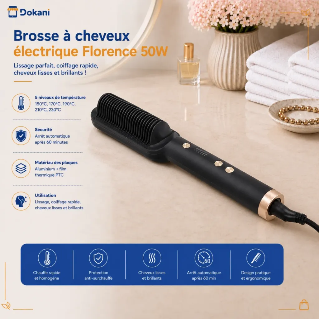 Brosse à Cheveux Electrique Florence 50W 230°C (1).webp