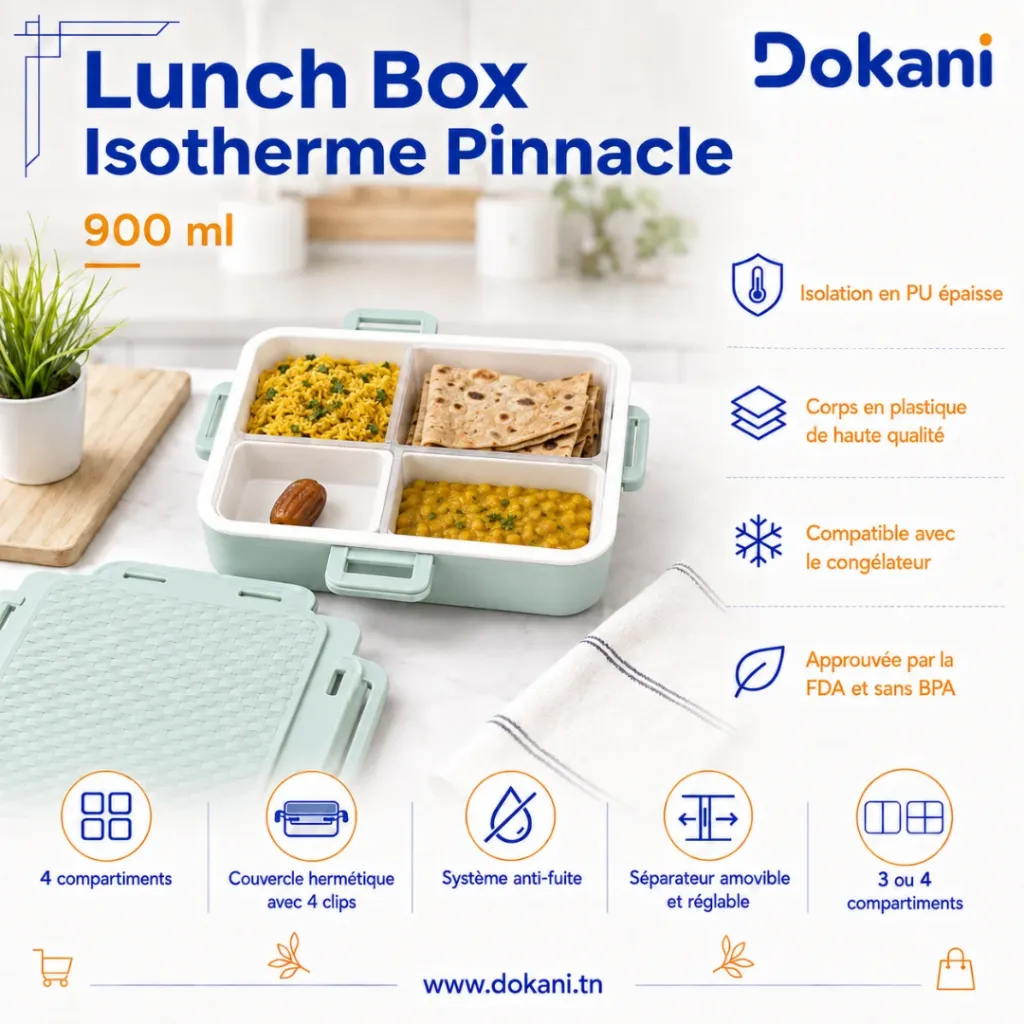 Lunch Box Isotherme Pinnacle 900 ML Vert (2).webp