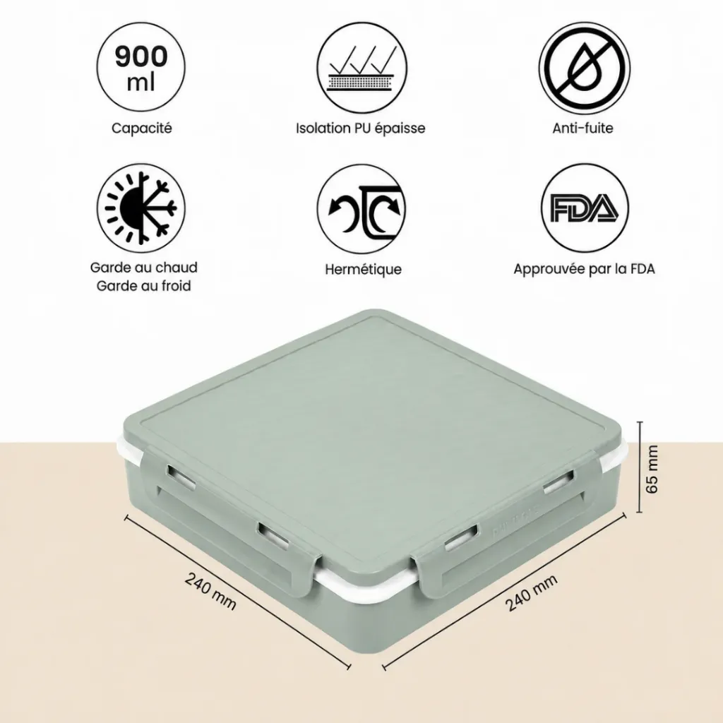 Lunch Box Isotherme Pinnacle 900 ML Vert (1).webp
