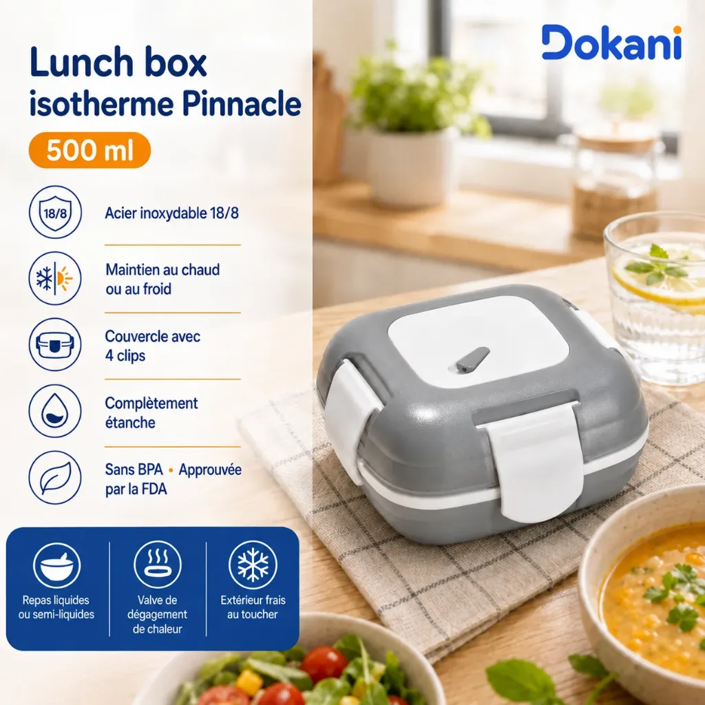 Lunch Box Isotherme Pinnacle 500 ml Gris (2).webp
