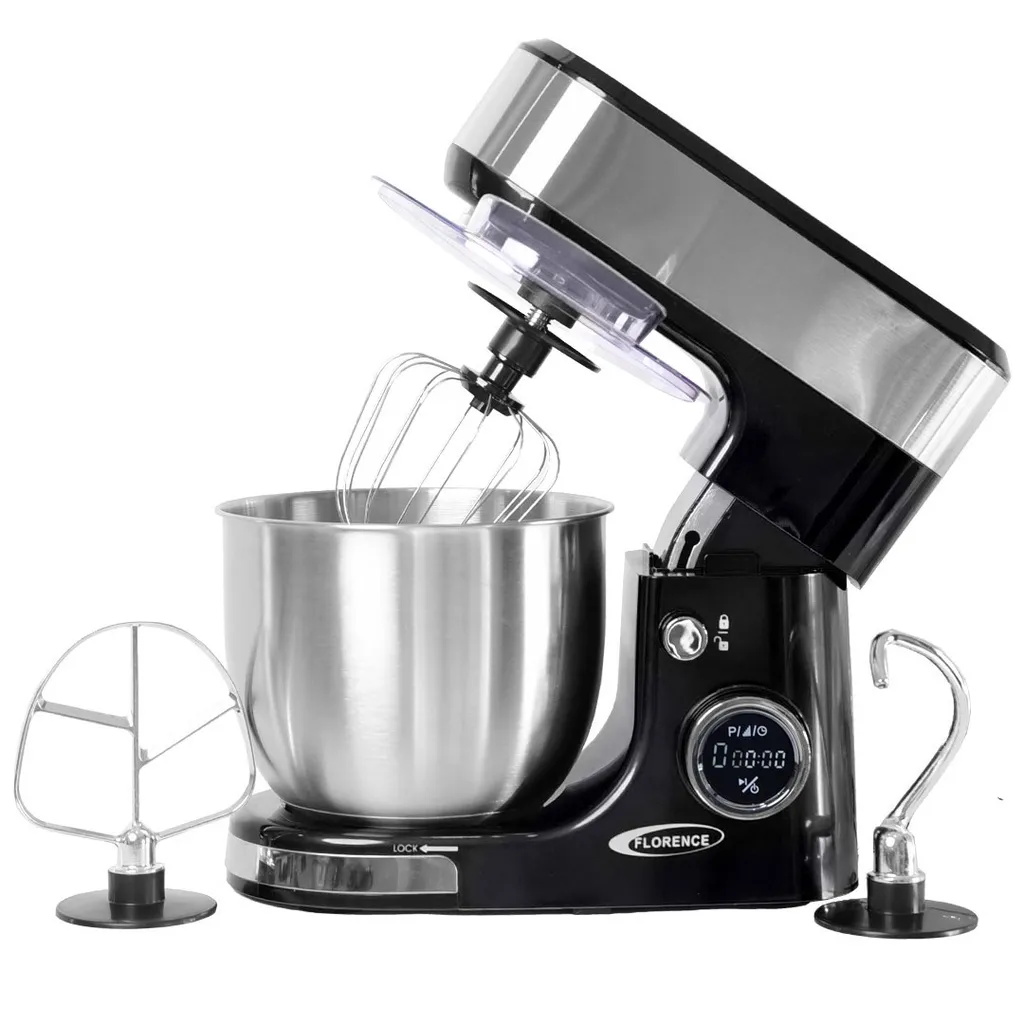 [6461AE-N] Robot Pétrin Florence Avec Afficheur LCD- 5L 1300W- Noir.webp