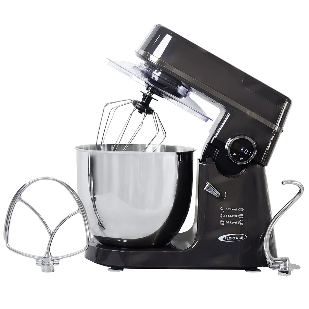 [FM166G] Robot Pétrin Florence Avec Bouton Afficheur 12L 2000W Gris Charbon.webp