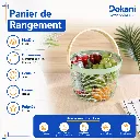 Panier de Rangement Rond en Métal Vert.webp
