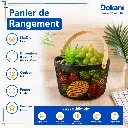Panier de Rangement Rond en Métal-Noir.webp