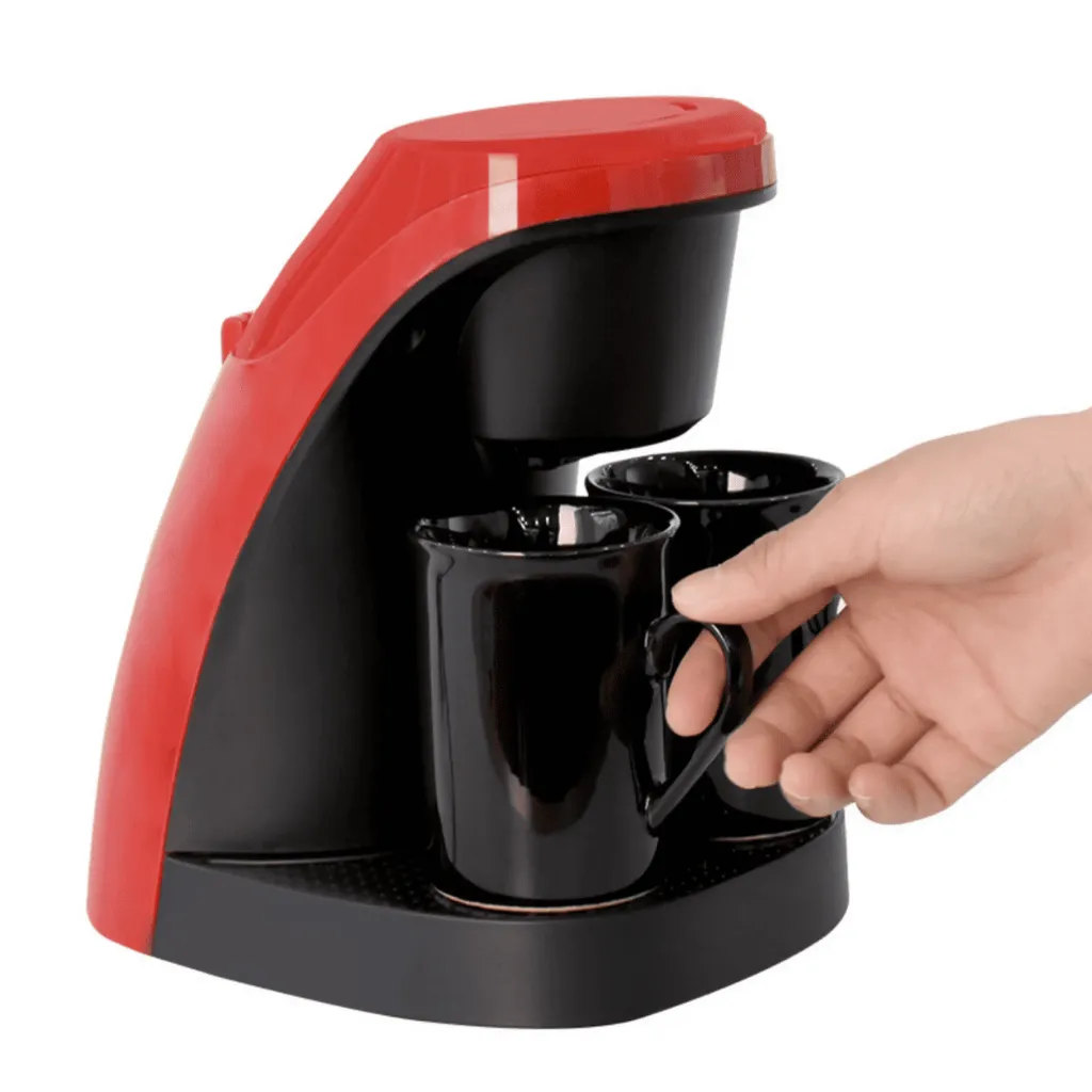 Machine a Café Avec 2 Tasses Lexical 450W Rouge (3).webp