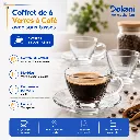 Coffret De 6 Verres A Café Avec Sous Tasses - 20cl.webp