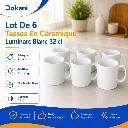 Lot De 6 Tasses En Céramique Luminarc Blanc 32 cl.webp