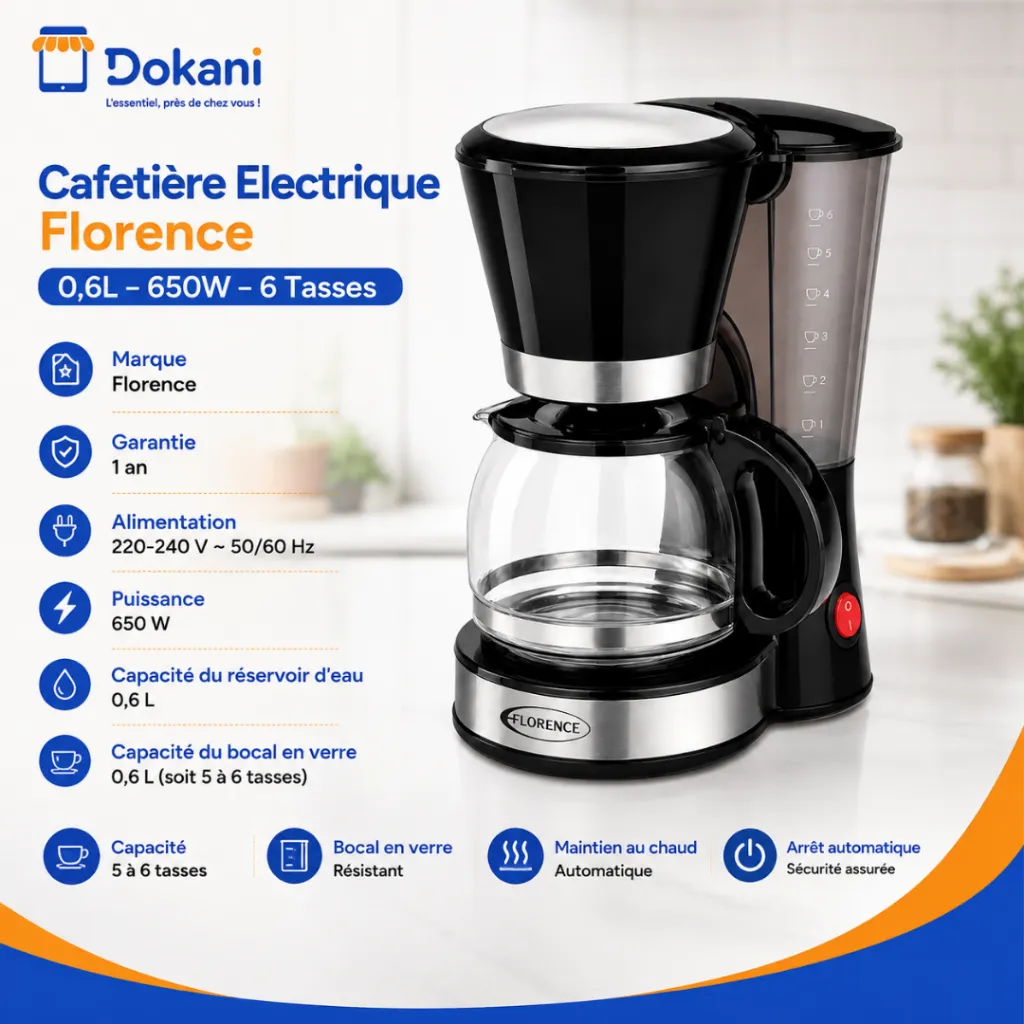 Cafetière Electrique Florence 0,6L 650W (3).webp