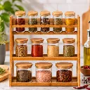 Set Porte Epices En Verre Avec Support En Bois 13 Pièces (8).webp
