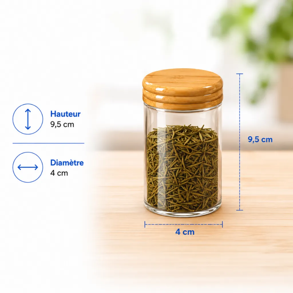 Set Porte Epices En Verre Avec Support En Bois 13 Pièces (2).webp