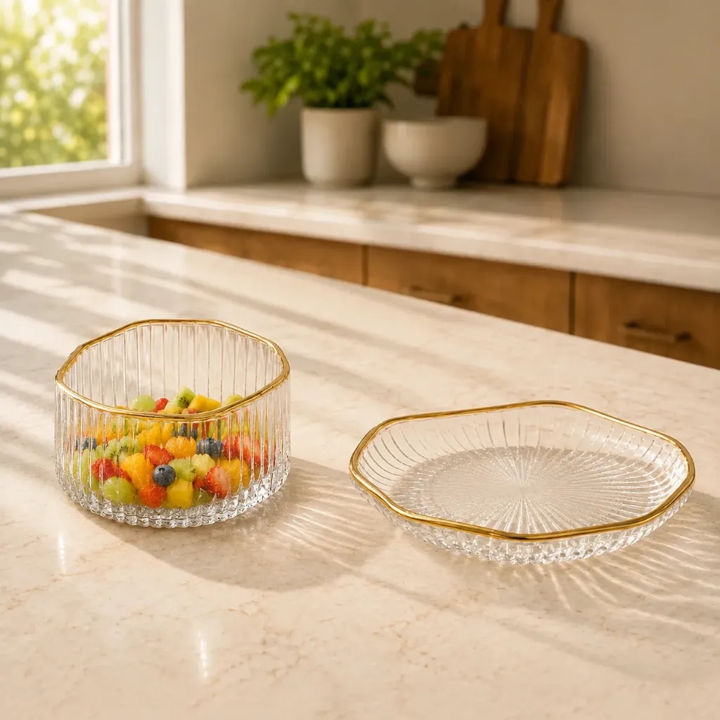 Service à Dessert En Verre Avec Sous Coupelles - 12 Pièces4.webp