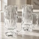 Lot De 3 Mugs En Verre Avec Anse Glint City Glass 260 ml