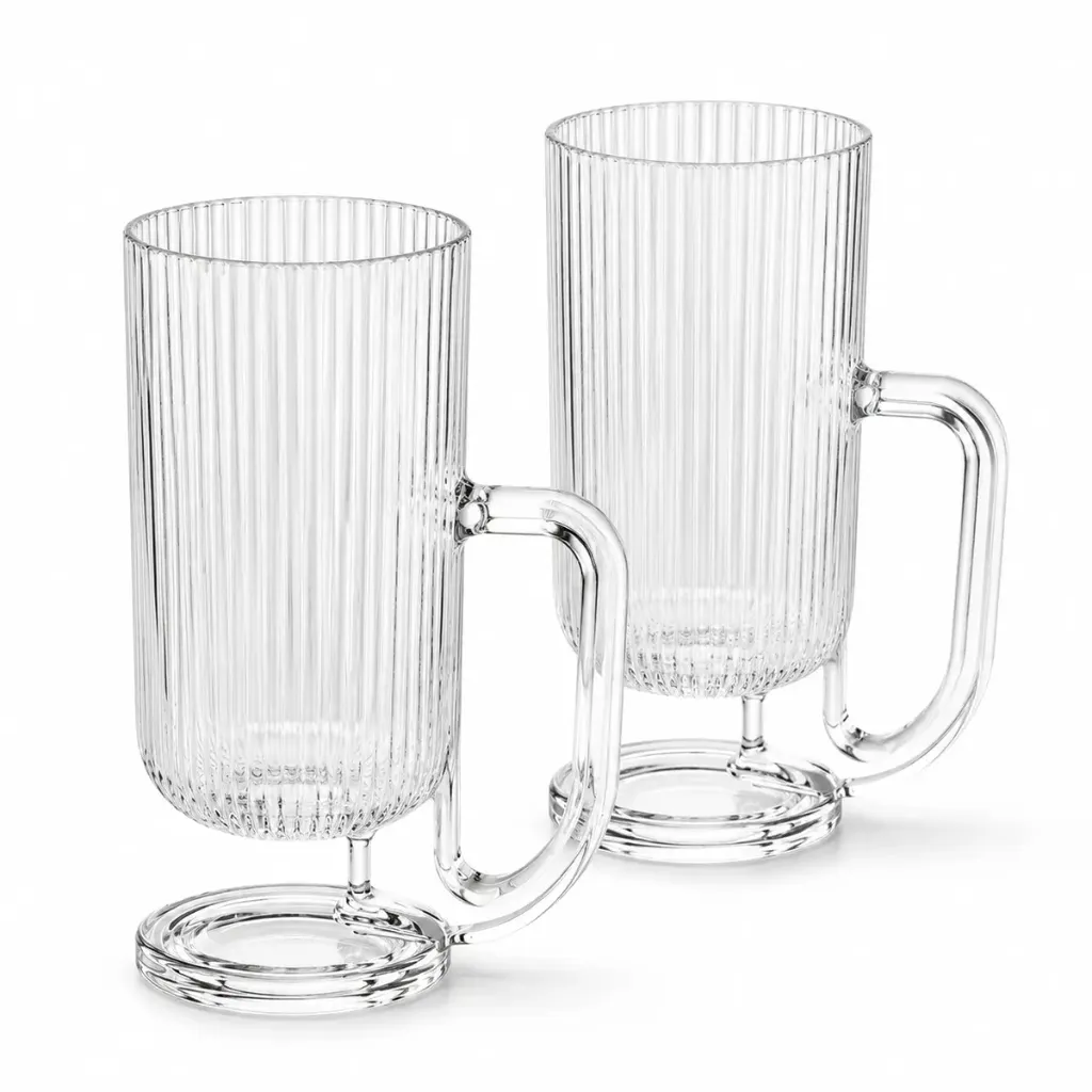 Lot De 3 Mugs En Verre Avec Anse Glint City Glass 260 ml