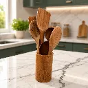 Set De 6 Ustensiles De Cuisine En Bois Avec Pot De Rangement (5).webp