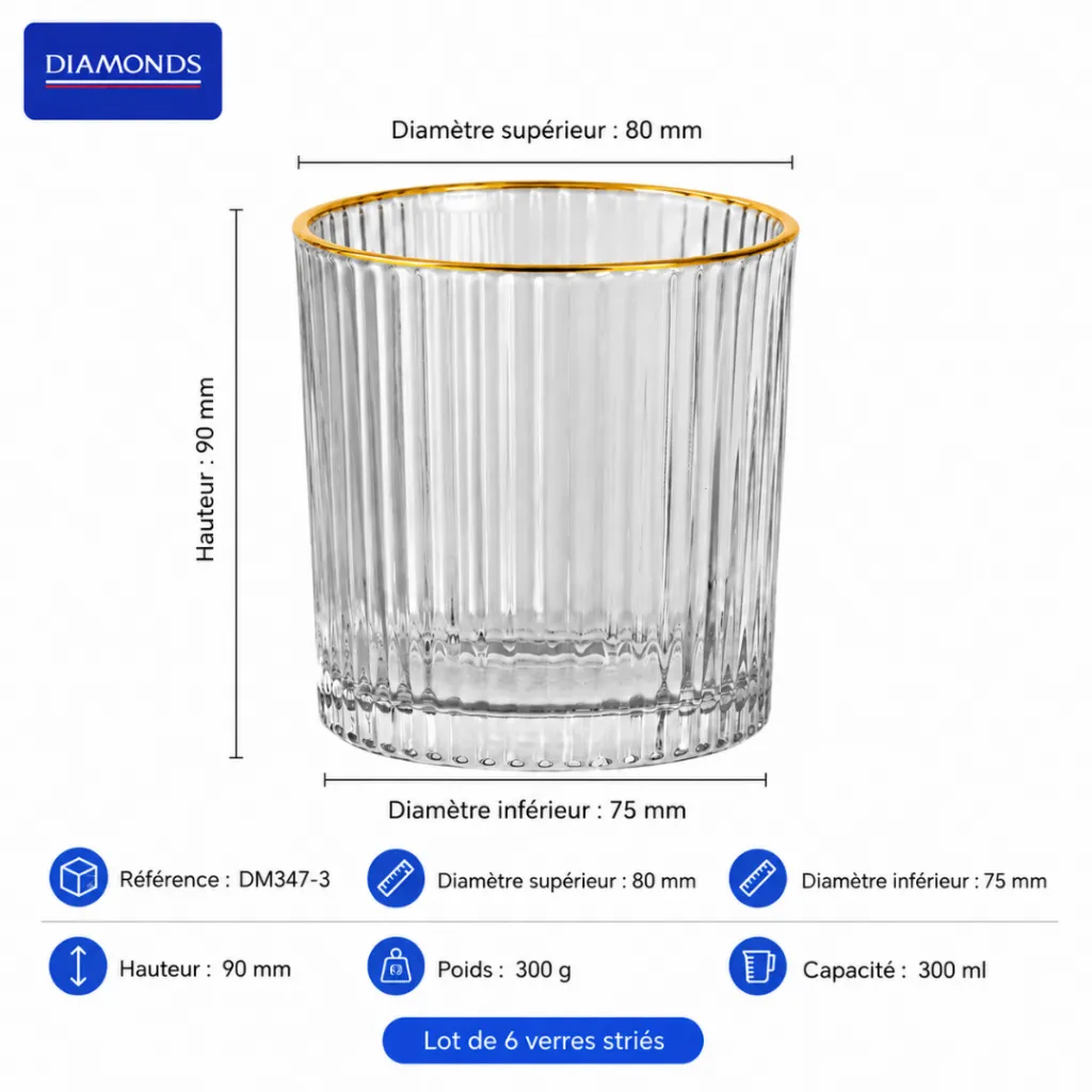 Lot De 6 Verres Striés Diamonds 300 ml (3).webp