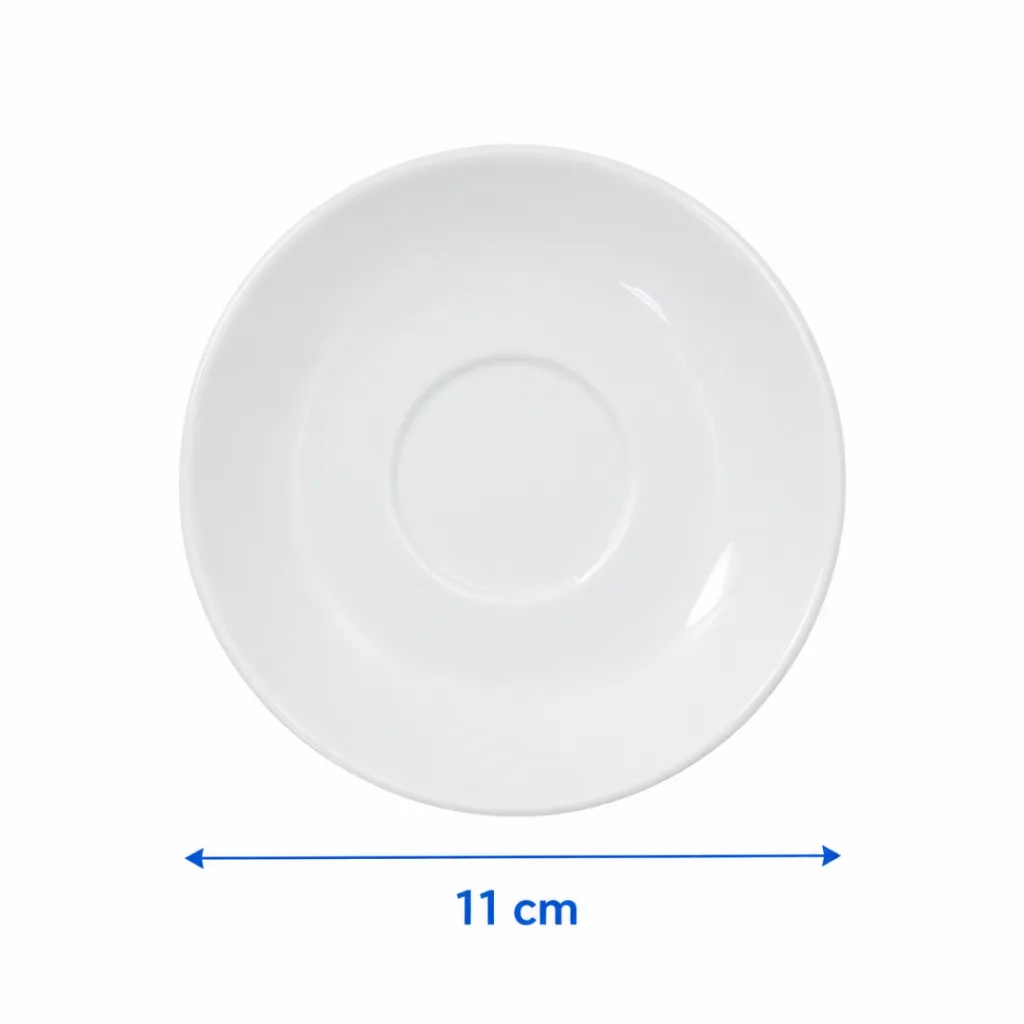 Service De 6 Tasses A Café Avec Sous-Tasses En Céramique – 9 cl- Blanc (5).webp