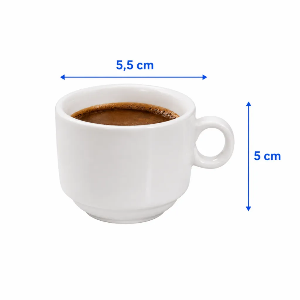 Coffret De 6 Tasses A Café Avec Sous-Tasses En Céramique 9 Cl – 12 Pièces Blanc (5).webp