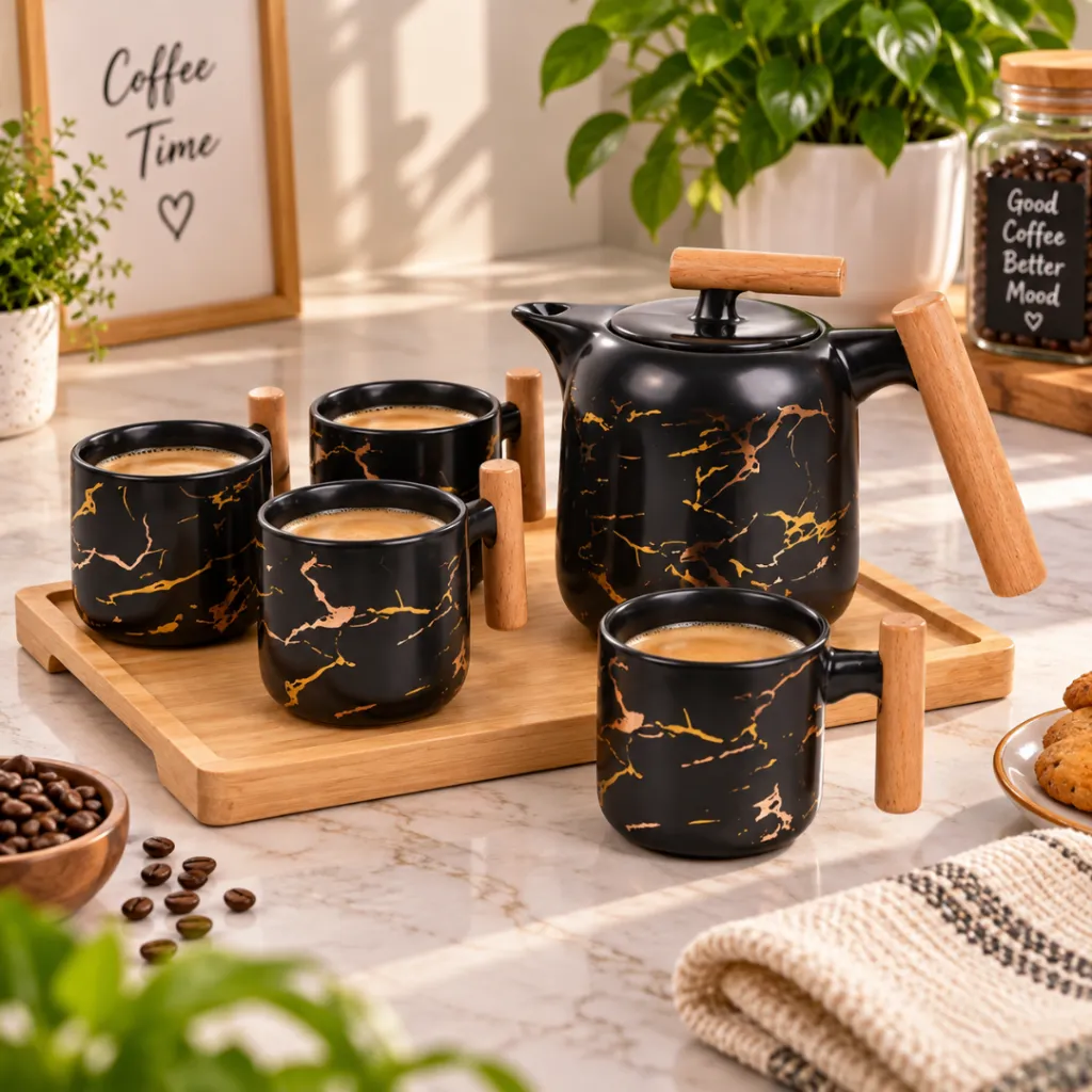 Service A Café Au Lait En Céramique Noir Marbre - 7 Pièces (2).webp