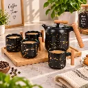 Service A Café Au Lait En Céramique Noir Marbre - 7 Pièces (2).webp