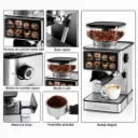 Machine A Café Expresso Multifonction 2 en 1 Avec Moulin – 1350W – 20 Bars (2).webp