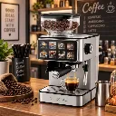 [LEM-0675] Machine A Café Expresso Multifonction 2 en 1 Lexical Avec Moulin – 1350W – 20 Bars.webp