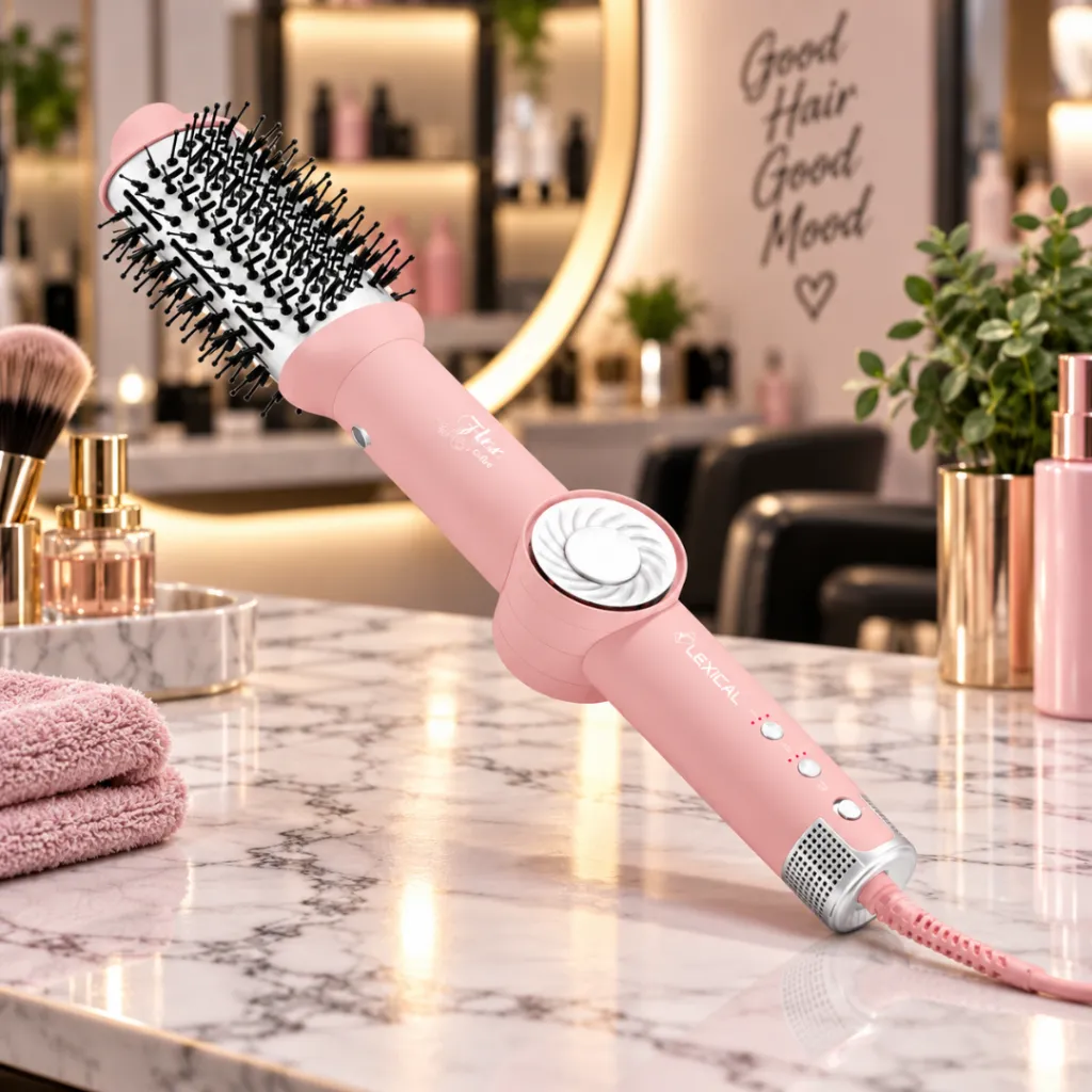 Coffret Brosse Soufflante 8 en1 Lexical 1200 W - Rose (4).webp