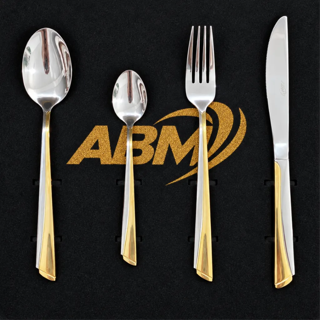 Coffret Ménagère De Cuisine ABM 72 Pièces Doré- P0168G (1).webp