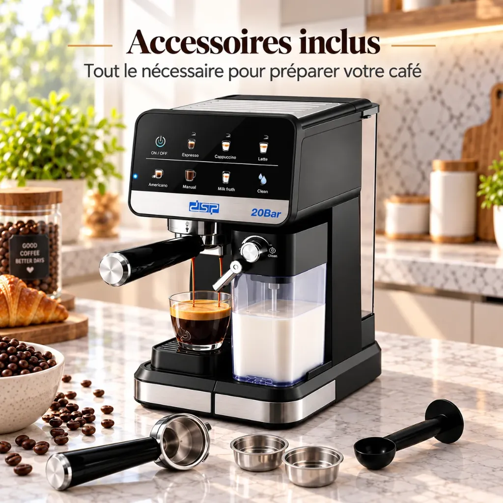 Machine A Café Expresso 7 En 1 DSP – 1350W – 20 Bar4.webp