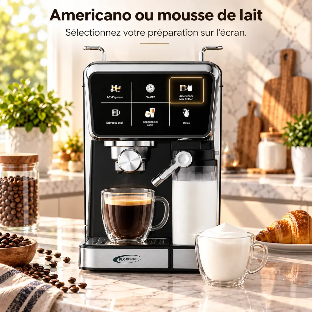 Machine a Café Expresso Et Capsule 5 En 1 Florence 1350W1.webp