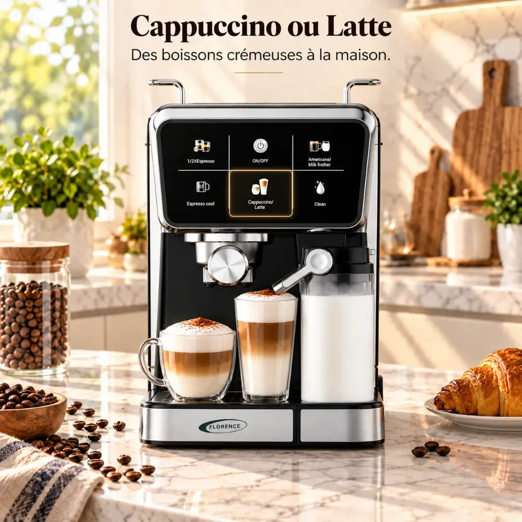 Machine a Café Expresso Et Capsule 5 En 1 Florence 1350W6.webp